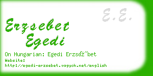 erzsebet egedi business card